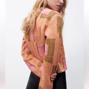 Zara Multicolor Geometric Sweater